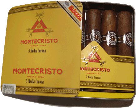 Montecristo Media Corona 5-pack plåtask